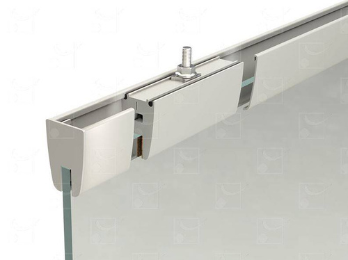 Zestaw do drzwi szklanych 10 mm MANTION K0001440, aluminium