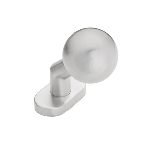 Gałka drzwiowa ukośna na szyldzie owalnym, nierdzewna Metal-Bud