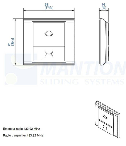 Bezprzewodowy przycisk sterujący MANTION C0004780