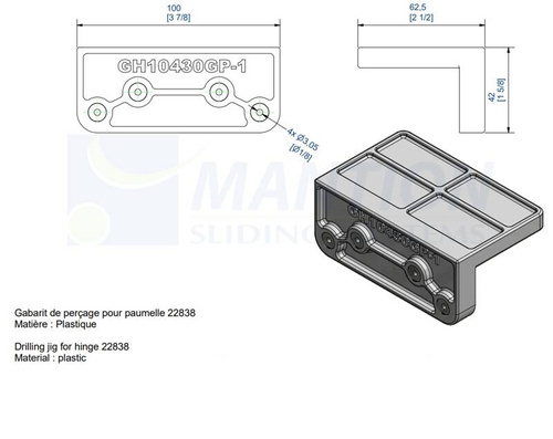 Szablon MANTION GH10430GP-1, plastik