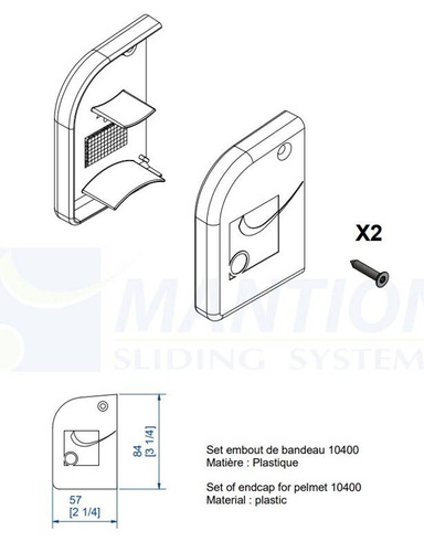 Komplet zaślepek do maskownicy MANTION GH10430EN, plastik
