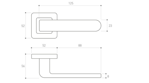 Klamka drzwiowa Metal-Bud RIO