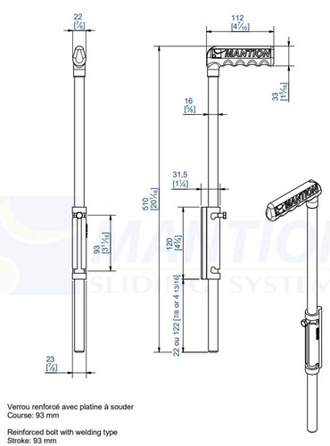 Wzmocniona blokada drzwiowa MANTION 1316SO