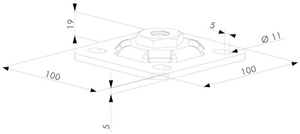 Płyta do muru Locinox 1005WP, ocynk