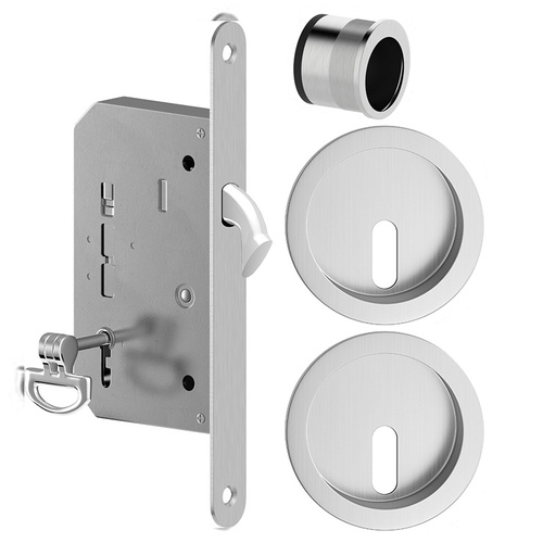 Zamek wpuszczany hakowy Metal-Bud, okrągły