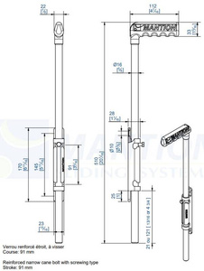Wzmocniona blokada drzwiowa MANTION 1316E