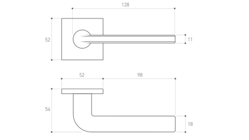 Klamka drzwiowa Metal-Bud BELLA Q SLIM