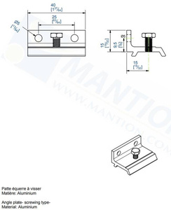 Uchwyt ścienny MANTION 10013, aluminium