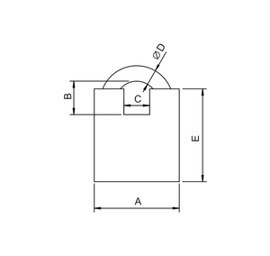 Kłódka dwuzaczepowa, wzmocniona z chronionym pałąkiem LOB KW02