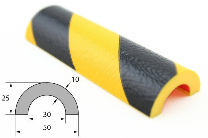 Elastyczny profil ostrzegawczo-ochronny KNUFFI typ R30 (1000 mm)