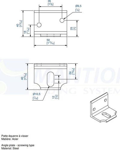 Kątownik montażowy MANTION 9013, ocynk
