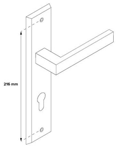 Zewnętrzna klamka drzwiowa Metal-Bud TOPAZ inox