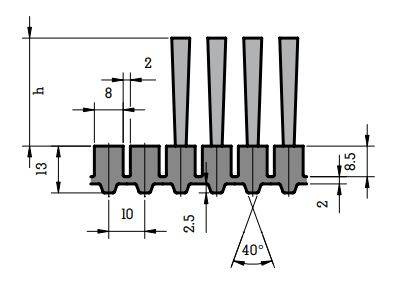 Szczotka na pasie zębatym MINK BZR T10