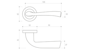 Klamka drzwiowa Metal-Bud LIBRA
