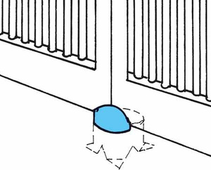 Zderzak oporowy bramy dwuskrzydłowej typ 470