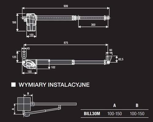 Napęd do bram skrzydłowych BENINCA BILL30M