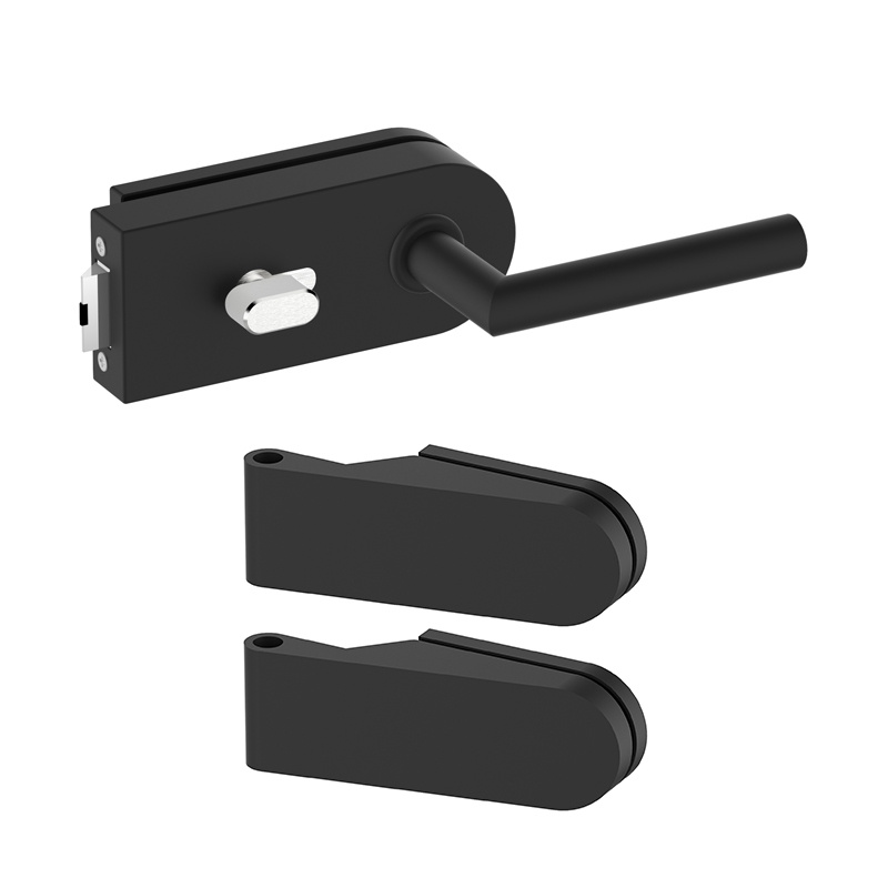 Zestaw okuć do drzwi szklanych Metal-Bud okrągły, blokada WC