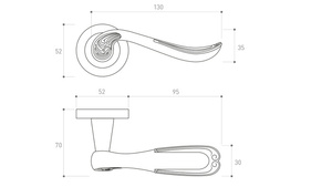 Klamka drzwiowa Metal-Bud TOSCA