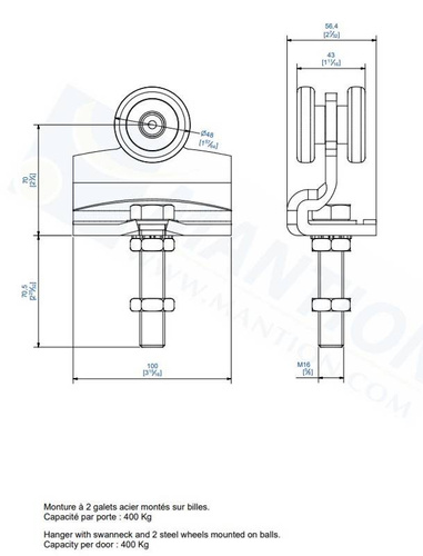 Wózek 2-kołowy MANTION 9251, ocynk