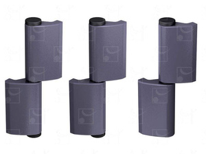 Zestaw 3 sztuk prawych zawiasów do wspawania MANTION GJ10530HOR, Ø14 mm, stal czarna