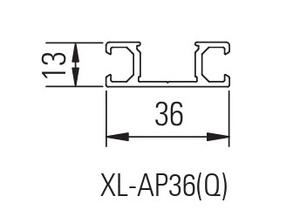 Profil montażowy do krawędzi bezpieczeństwa BIRCHER XL-AP36 (402163)