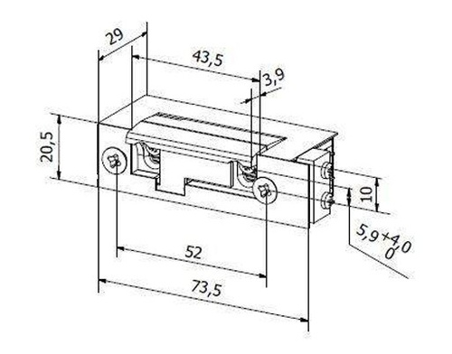 Elektrozaczep BIRA ES1 z kontrolą zamknięcia