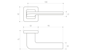 Klamka drzwiowa Metal-Bud FIESTA