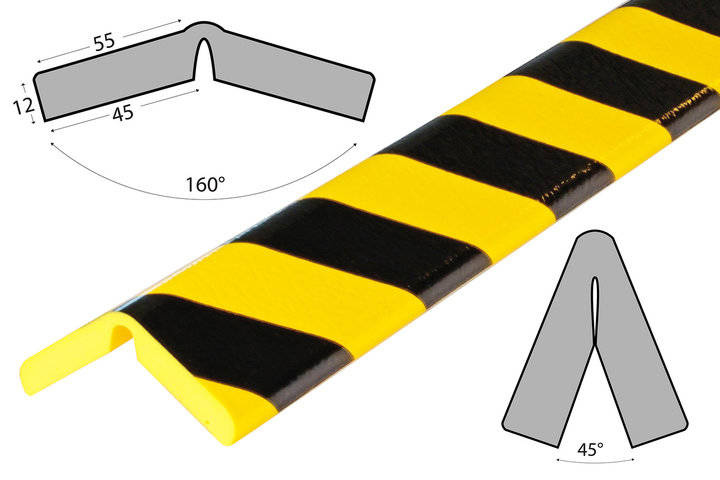 Elastyczny profil ostrzegawczo-ochronny KNUFFI typ H+ FLEX (1000 mm)