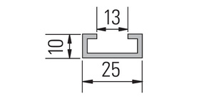Aluminiowy profil BIRCHER AP-2 do gumowych krawędzi bezpieczeństwa (209577)