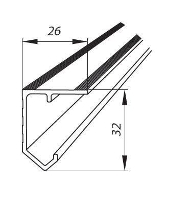 Prowadnica MANTION SATURN / JUPITER 21AS, aluminium