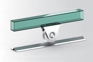 Koło jezdne 1-łożyskowe profil U Ø16 mm z podporą górną