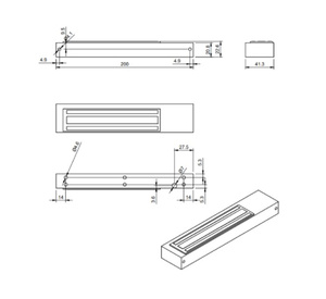 Zwora elektromagnetyczna BIRA Hartte MSS180S, siła trzymania 180 kg