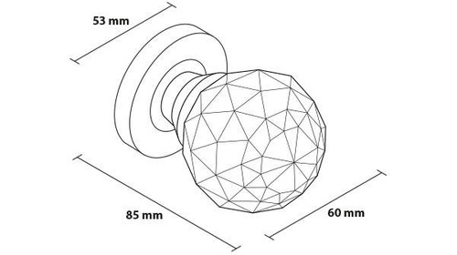 Gałka drzwiowa Metal-Bud CRYSTAL
