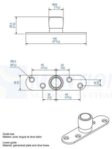 Dolna rolka stabilizująca MANTION 1099, Ø24 mm