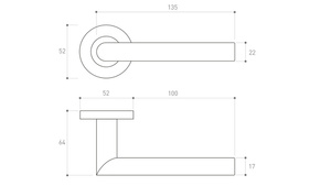 Klamka drzwiowa Metal-Bud LEDA