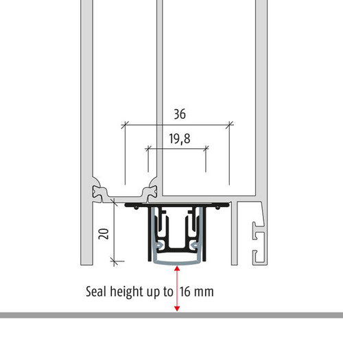 Uszczelka opadająca PLANET RO-plus