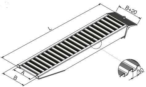 Rampa załadowcza do pojazdów z kołami lub gąsienicami gumowymi ALTEC AVS 110 (110.01.020)