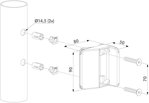 Zaczep basenowy do zamka TWIST40, Locinox STR60-QF