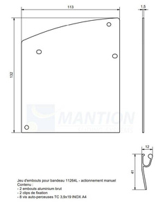 Komplet zaślepek do maskownicy MANTION 11267L