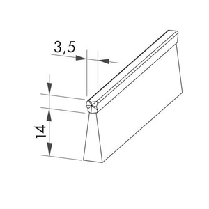 Uszczelka szczotkowa kątowa profil ALU F3-14 1000 mm