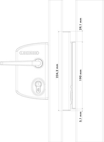 Antywłamaniowa płytka ochronna do zaczepów Locinox SHIELD
