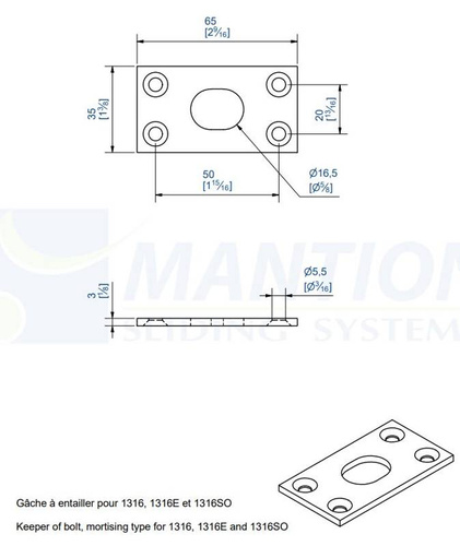 Gniazdo mocujące MANTION 1316GE