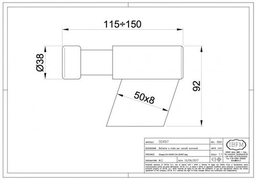 Zderzak oporowy IBFM z amortyzatorem, typ 497