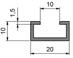 Szyna ceownikowa MINK C-S510, inox