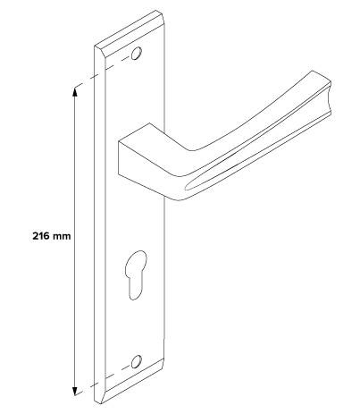 Wewnątrz-klatkowy klamko-pochwyt drzwiowy Metal-Bud MAJA