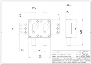 Podwójny rozdzielacz do drzwi antywłamaniowych IBFM D2