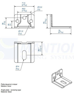 Uchwyt ścienny MANTION 6258, ocynk