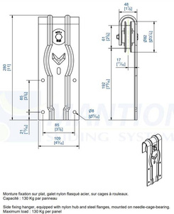 Wózek 2-kołowy MANTION ROC1A, koła nylonowe