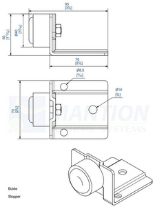 Stoper na kątowniku MANTION 2091, ocynk