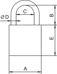 Kłódka zatrzaskowa z wydłużonym pałąkiem YETI KL41Y